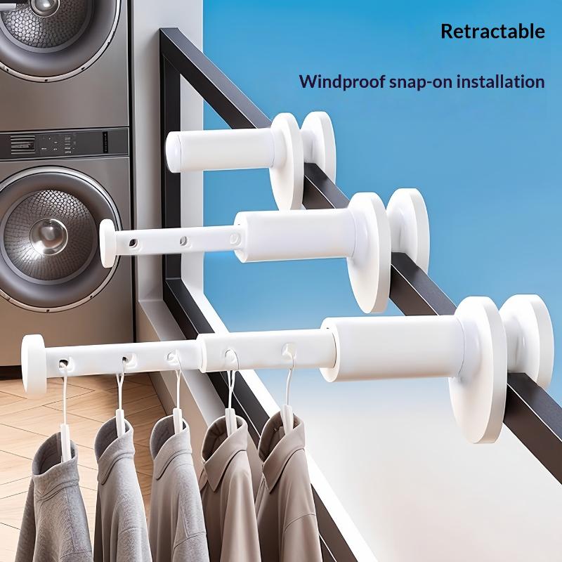 Window Mounted Clothes Drying Rack No Drill Easy Install Space Saving For Small Apartments Balconies Dorms