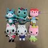 Anime Gabby's Dollhouse Plush Toy Mercat Cartoon Stuffed Animals Smiling Cat Car Cat Hug Gaby Girl Plushie Dolls Christmas Gifts