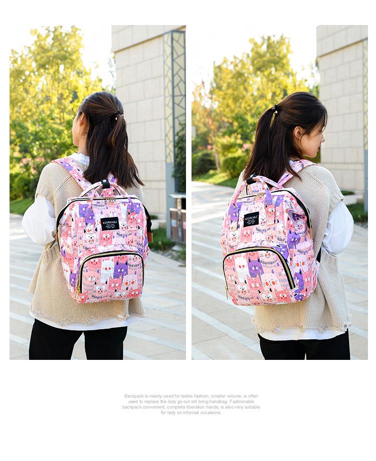 Trendy Large-Capacity Mommy and Baby Travel Backpack