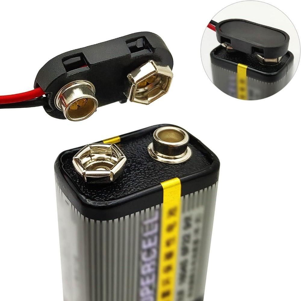 10Pcs Snap on Battery Holder Clip I / T Type Cable Battery Connector Cable  Wire Tools