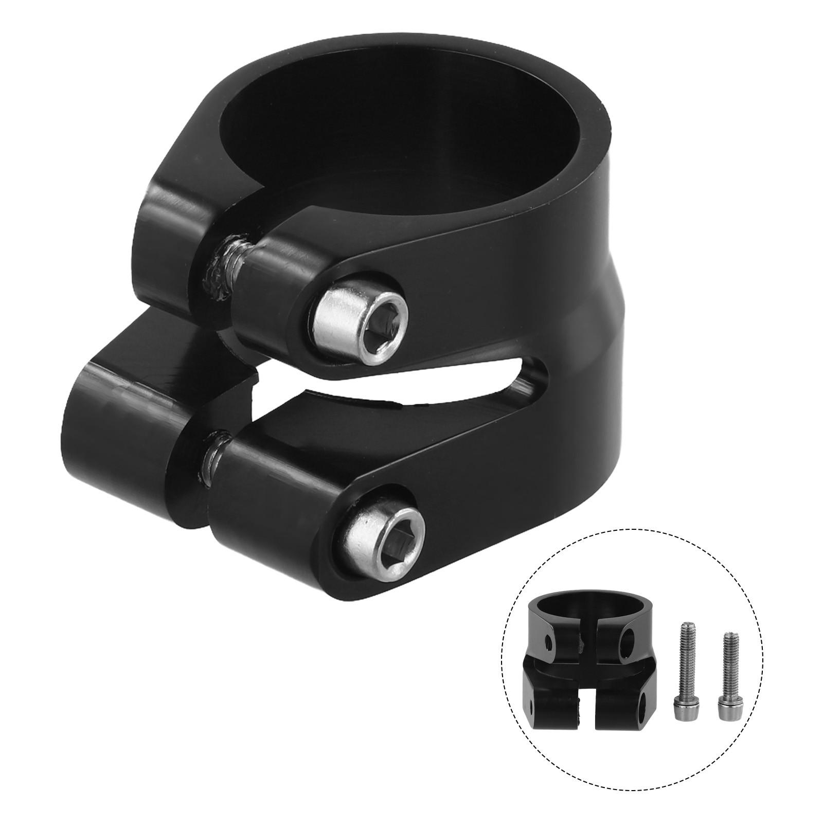 Carbon Fiber Compatible Aluminum Alloy Clamp Bike Seatpost Clamp Black