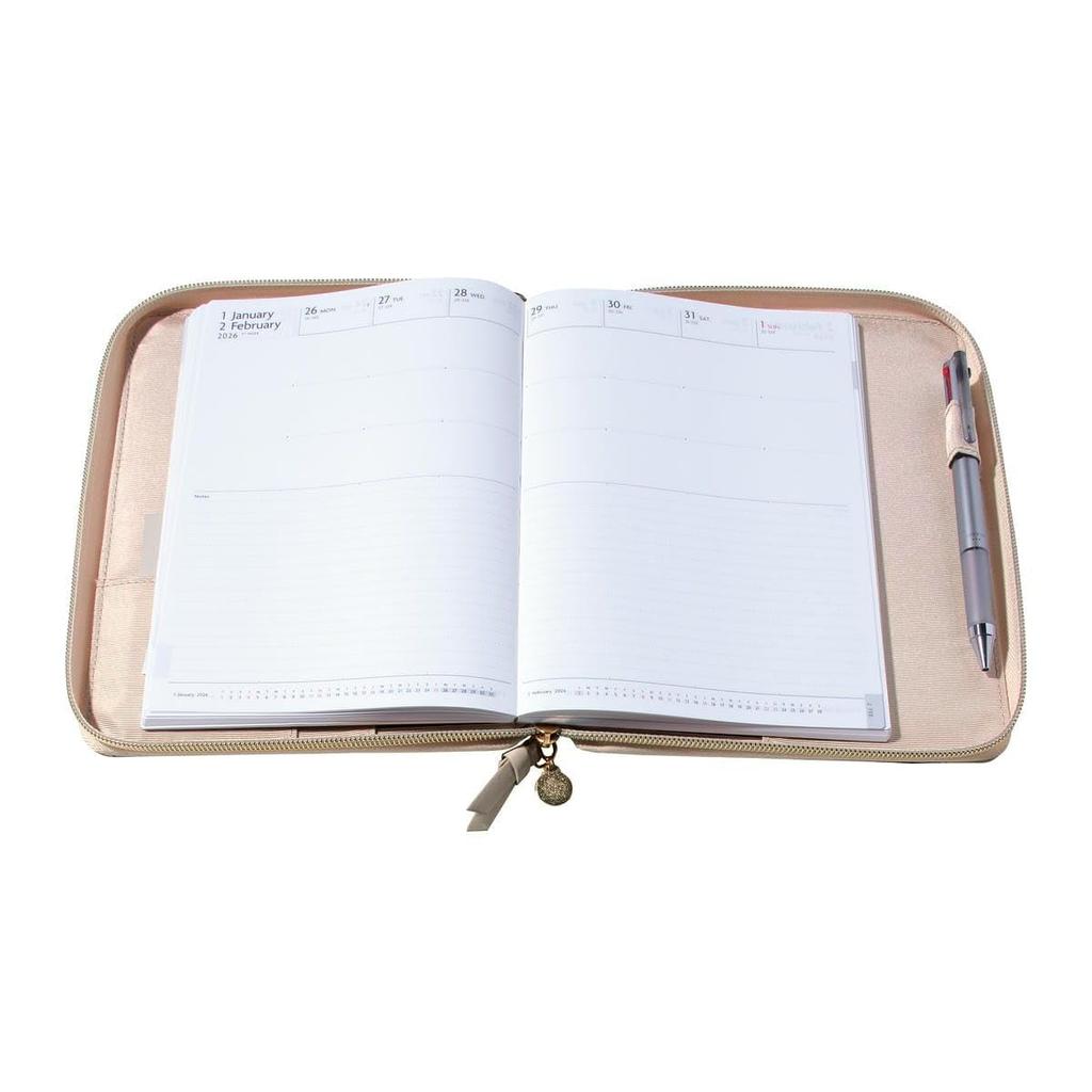 EDiT Weekly Planner Cover, Semi-A5, Diary Cover, Paul & Joe Bear Latte, Marks, DA-DC74-E