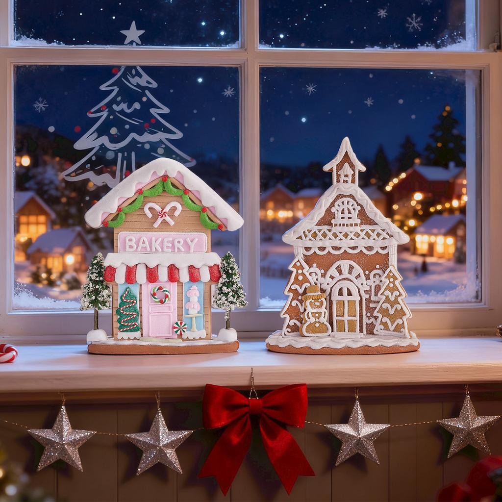 Creative New Christmas Decoration Items, Christmas Snow House Soft ClayChristmas House Decoration Pieces