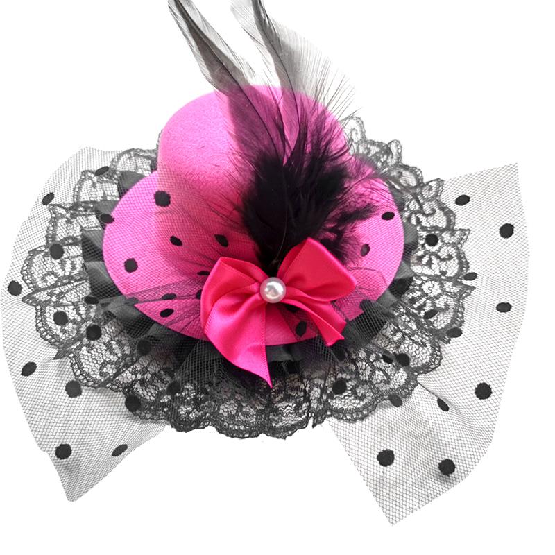 1 шт. Квітковий пір'євий головний убір Аксесуари для волосся Перлинний бісерний декор Дівочий дитячий капелюшок-федора Шпильки для волосся