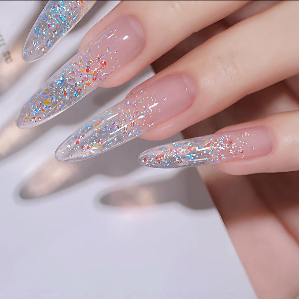 Super Flash Iridescent Nail Art Glitter: Ultra-Thin, Translucent, Resin Drip, Hemp Flowing, Oil-Filled Glitter