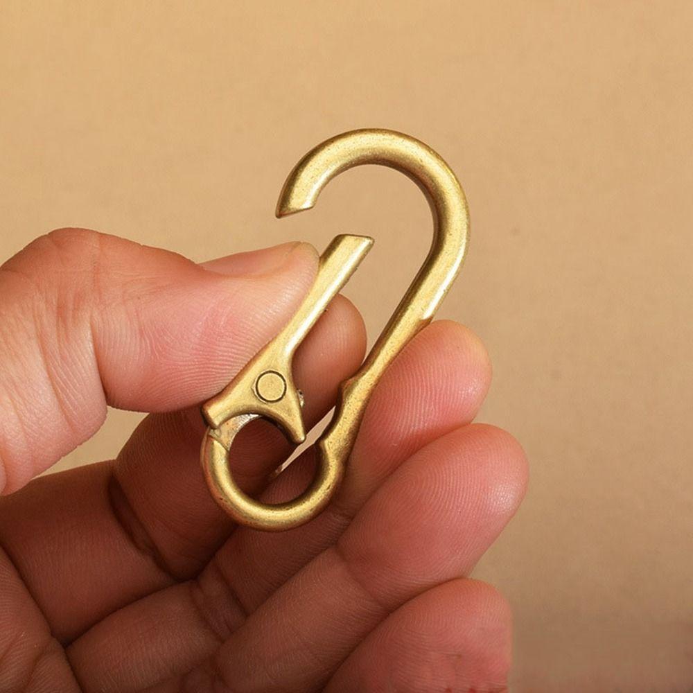 Quick Release Brass Keyring Buckle Accessories Safety Spring Hook  Outdoor Tool