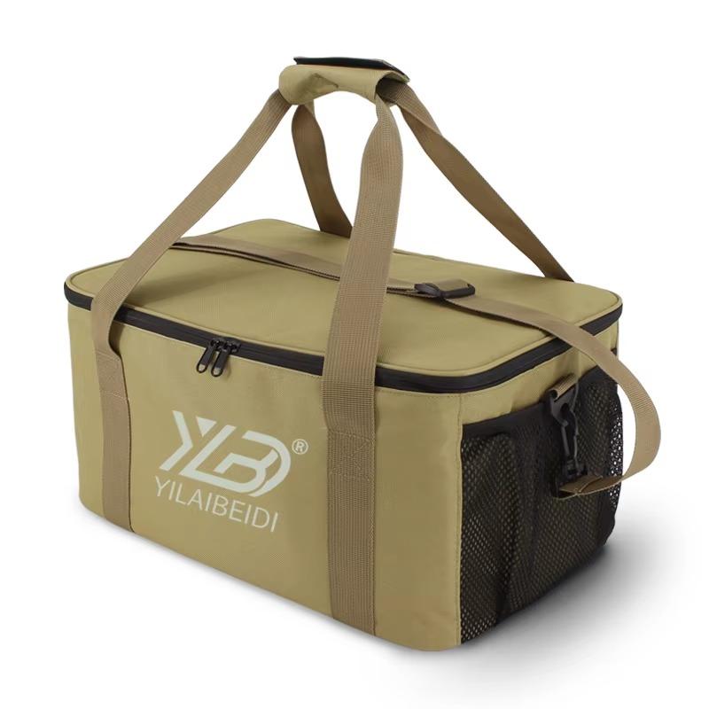 

Портативная сумка для хранения кухонной утвари для пикника, большой вместимости и многоразовая, складная сумка для хранения хаки