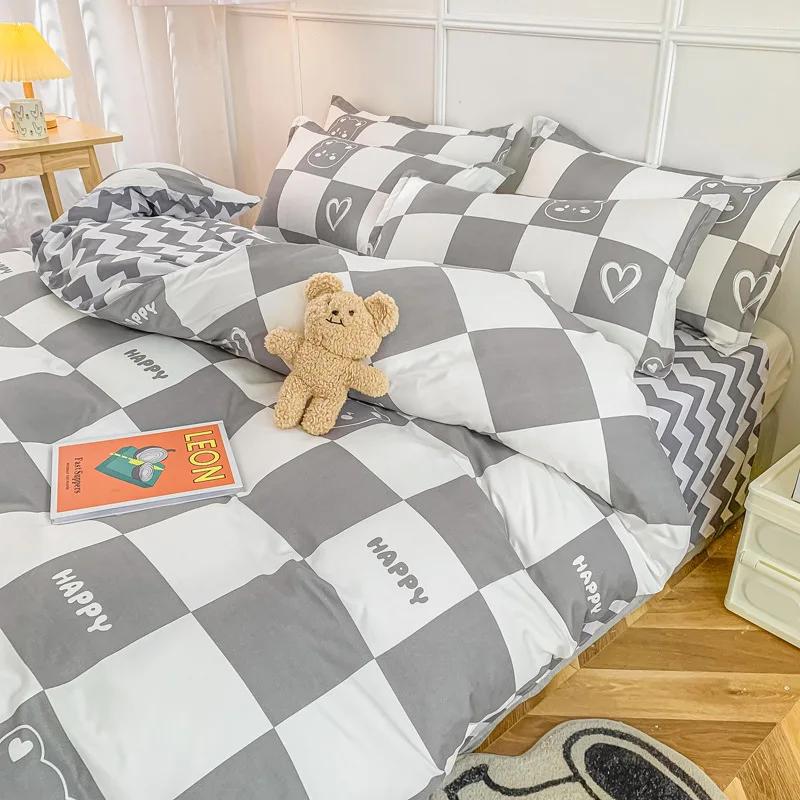 Strawberry Bedding Set Double Sheet Soft 3/4pcs Bed Sheet Set Duvet Cover Queen King Size Comforter Sets For Home For Child