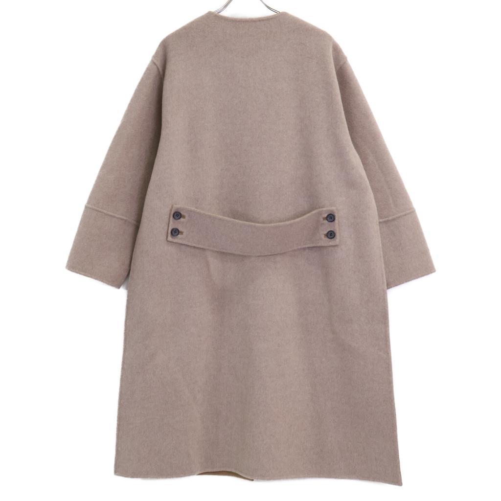 ADORE Beige collarless long coat coat 36 beigeUsed