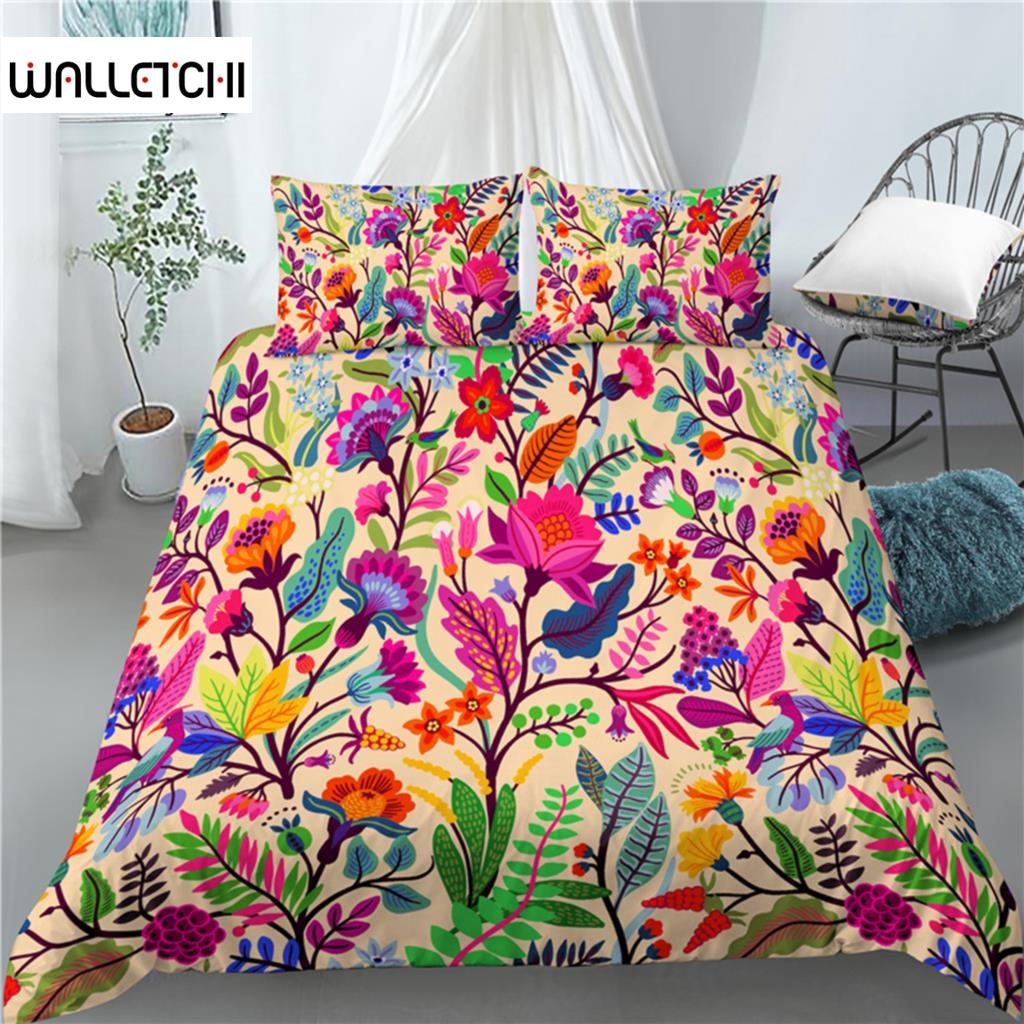 

Home Living Luxury 3D Flower Print 2/3Pcs Comfortable Duvet Cover PillowCase Bedding Set Queen and King EU/US/AU Size EU single(135x200cm)
