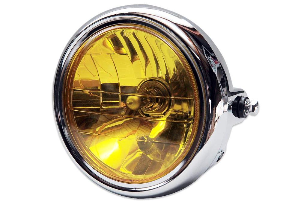 [568] HLT-A03YL Multi-reflector Headlight Yellow Glass Lens X Plated Case
