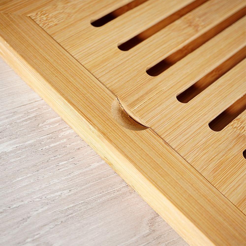 Bamboo Wooden Openwork Bread Cutting Board for Crumbs