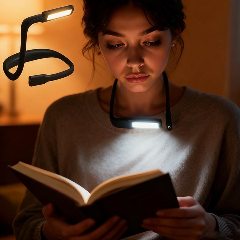 Perfect Flexible LED Bedside Reading Light-Water-Resistant USB Rechargeable Hanging Lamp for Night Reading