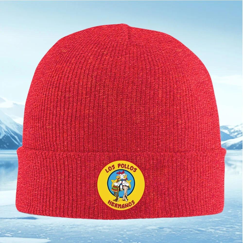 

Chicken brothers embrace circle Knitted Hat Unisex Women Unisex Beanie Pullover Cap Winter Thermal Warm Christmas Outdoor Cycling H