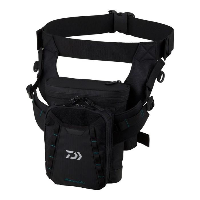Daiwa Emeraldas Tactical Side Bag (C) Black, 10cm x 19cm x 23cm