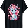 Cute Dragon With Cherry Blossoms I Girl Dragon T-Shirt(1)