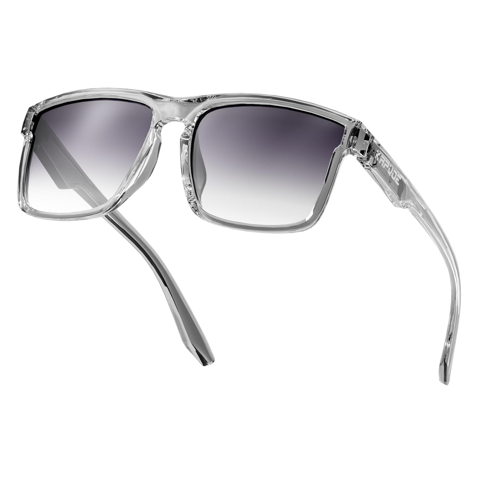 

KAPVOE Поляризовані сонцезахисні окуляри для чоловіків та UV400 та пляжні сонцезахисні окуляри для жінок, Захист, Водіння, Риболовля, (Прозорий)