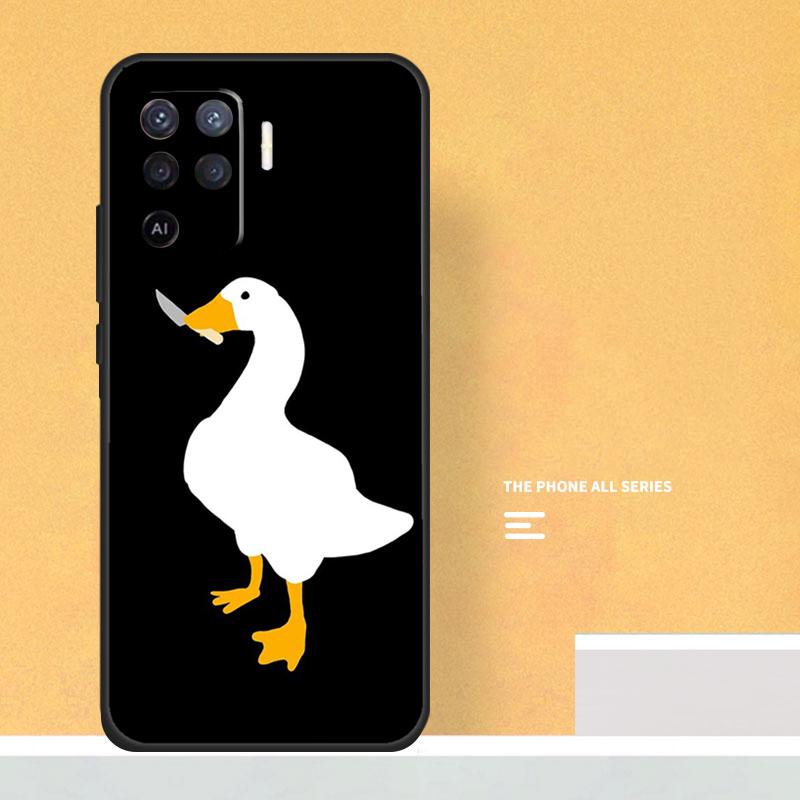 Funny Cartoon Duck Case For Oppo A80 A60 A40 A6 A5 Pro A15 A16 A17 A57 A94 A74 A54 A76 A96 A18 A38 A58 A78 A98