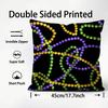 Famous Mardi Gras Ball Cushion Cover Plush Fabric Soft Double-Sided Printed Sofa Warm Winter Home Child Gift Pillow Case