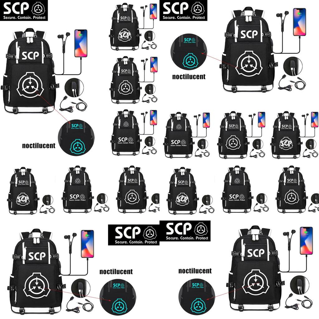 SCP Foundation Ljus Ryggsäck Med Hög Kapacitet USB-laddning