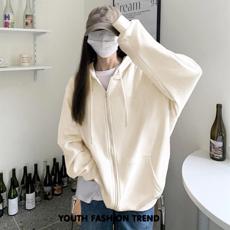 Damen Langarm Kapuzenpullover V-Ausschnitt Lockere Pullover Oberteile Einfarbig Sweatshirts