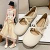 Damen Schuhe Trend Sandalen Luxus Frau Sommer Flache Schuhe Lolita Flache Absätze Bequemer Schuh Neu Traf Hochzeit Braut Hausschuhe