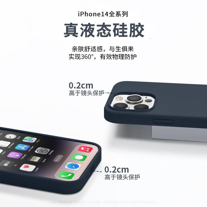 Liquid silicone magnetic attraction is suitable for Apple 14Promax mobile phone case animation pop-up window iPhone14 anti-drop protective case.