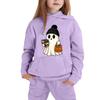 Kids Halloween Hoodie with Ghost Print Long Sleeve Pullover Sweatshirt for Boys and Girls Soft Comfortable Casual Top