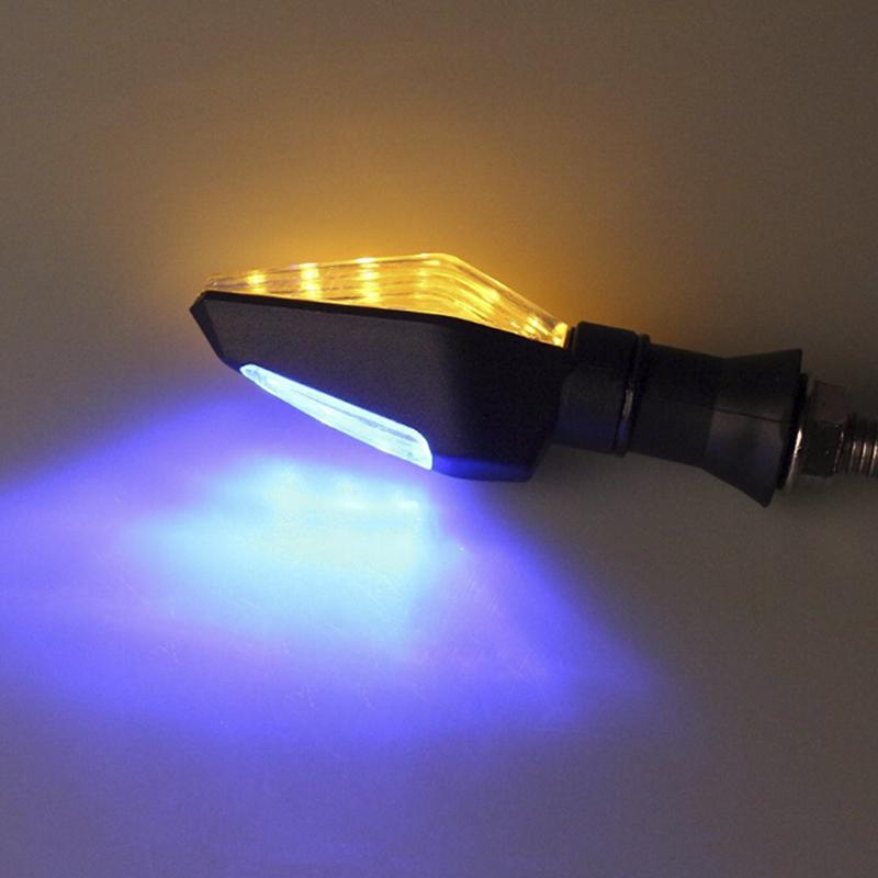 12LED Žlutá+Modrá Směrovka na motocykly Blinkr Univerzální
