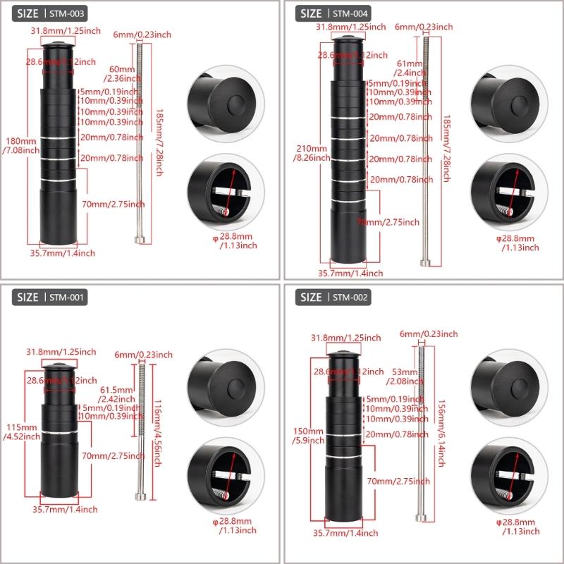 Bike Stem Height Adjuster Cycling Handlebars Risers Bicycles Steering Tube Extenders for Enhances Cycling Experiences