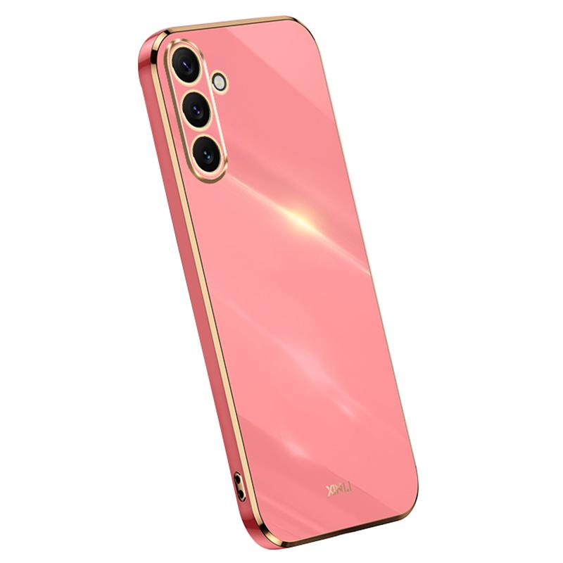 

XINLI For Samsung Galaxy A16 5G/A16 4G Case TPU Phone Cover with Electroplating Frame Red