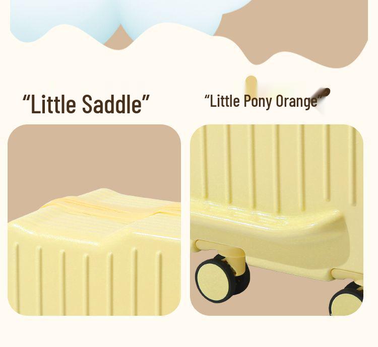 Sturdy Folding Children's Ride-On Suitcase with Magic Trolley and Secure Travel Lock