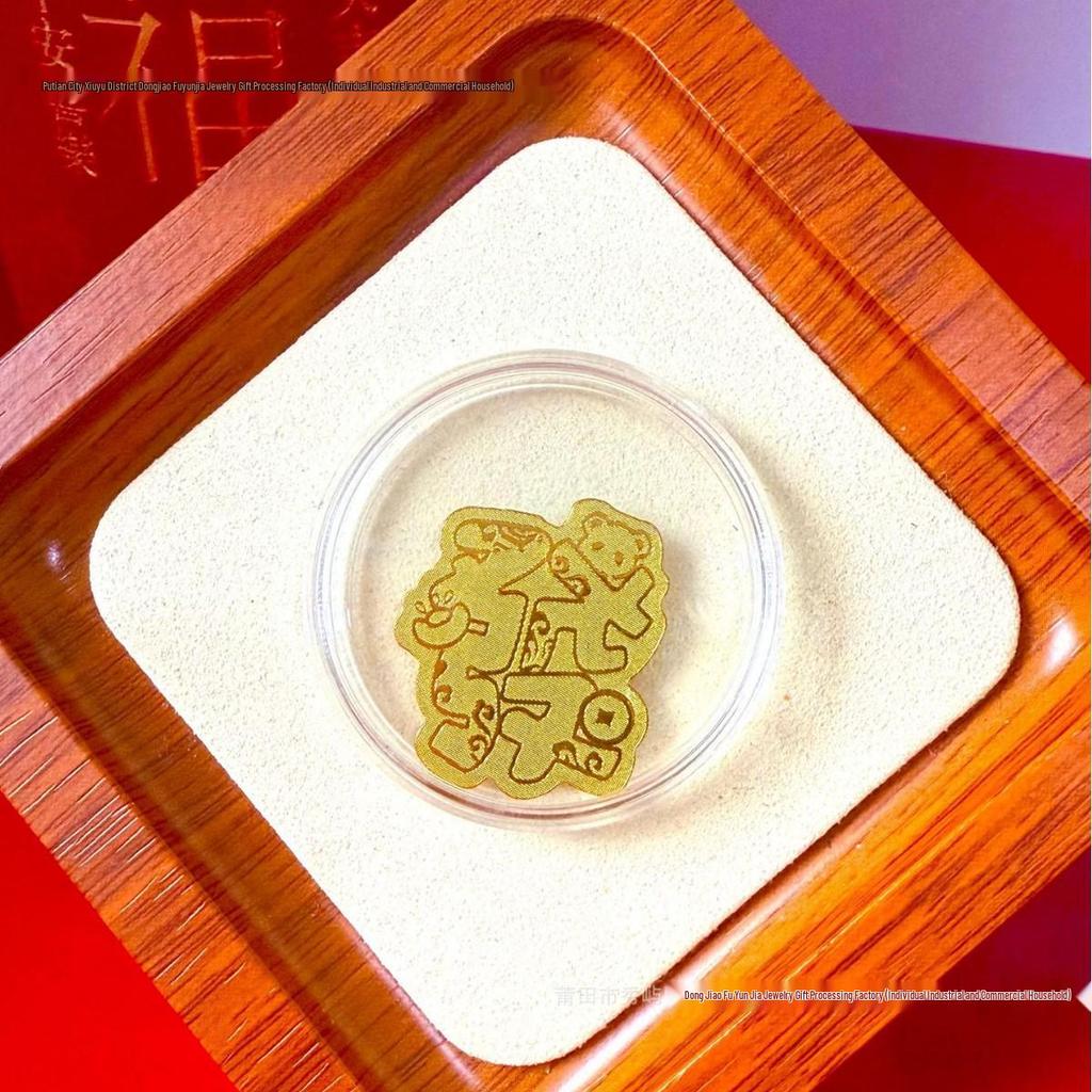 Pure Gold 999 Horse Year Phone Sticker for Wealth and Health - Popular Douyin Live Seller