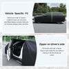 Universal SUV Car Cover for Toyota RAV4 1994-2026, Waterproof Oxford with Zipper & Reflective Strips