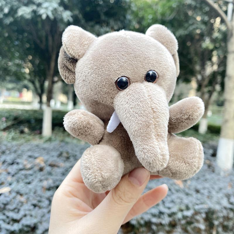 10cm Cute Plush Stuffed Toy Handmade Sitting Animal Keychain Pendant Perfect Gifts For Kids Friends