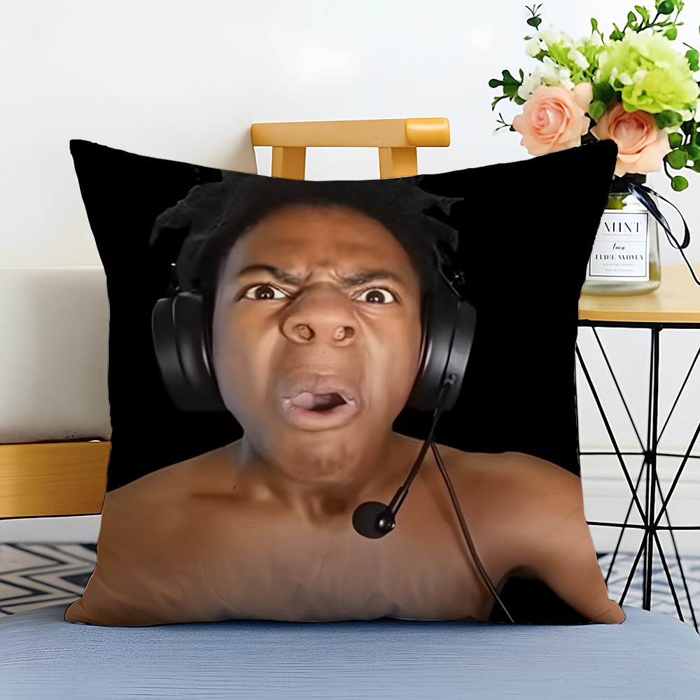 Internet Celebrity Energetic I-Ishowspeed Cushion Cover Washable Linen Pillowcase Soft For Sofa Bed Cozy Home Room Decor