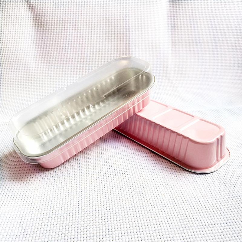 10Pcs Mini Loaf Pans With/Without Lids Rectangle Aluminum Foil Baking Pans Reusable Mini Bread Containers Muffin Tins