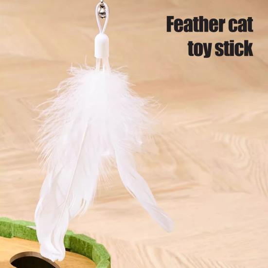 Cat Scratch Enrichment Box Interactive Cat Nail File Puzzle Toy with Jingling Bell Balls Cat Scratcher