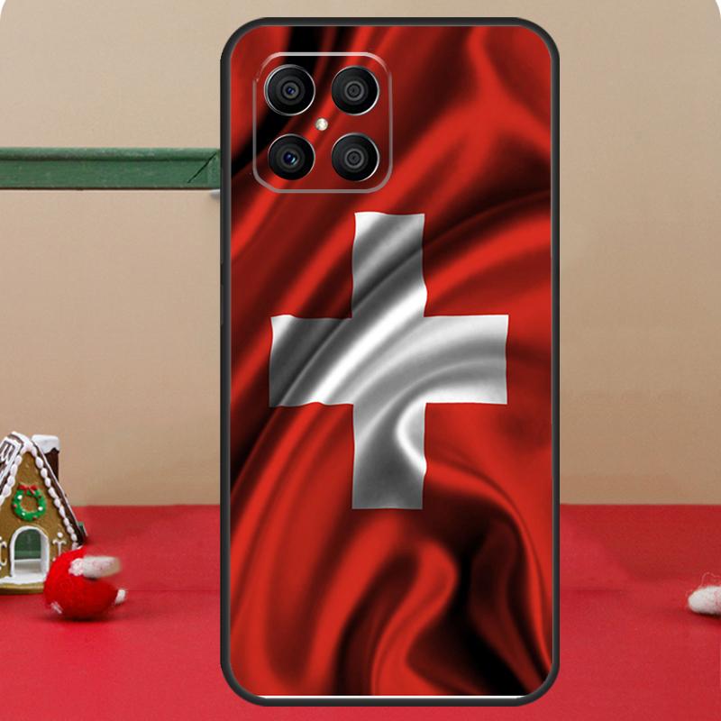 Switzerland Swiss Flag Case For Honor Magic 8 5 6 7 Lite Honor 400 Pro 200 70 90 X8c X8b X9a X9b X9c X9d Win Cover