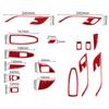 16Pcs Red Carbon Fiber Interior Door Control Kit Cover Trim For BMW X1 F48
