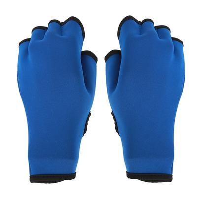 Swim Gloves Webbed Prevent Slip Fingerless Neoprene Aquatic Gloves for Water Resistance Training