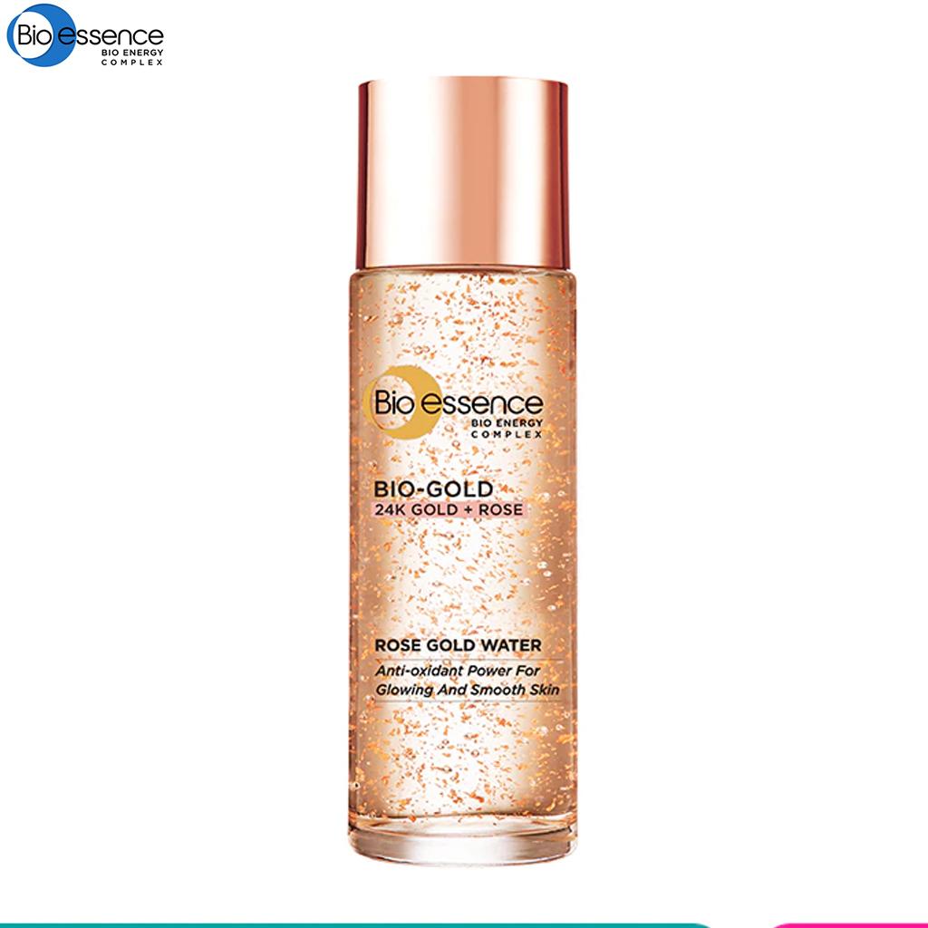 Bio-Essence Bio-Gold, 24K Gold + Rose, Rose Water, Anti-oxidant Power for Glowing and Smooth Skin, 30 Ml.