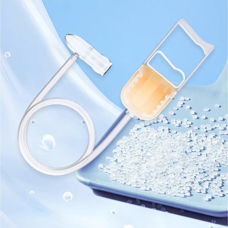 Manual Baby Nasal Aspirator with Soft Round Tip, Handheld Nose Cleaning for Infants Adjustable Suction Easy Cleaning