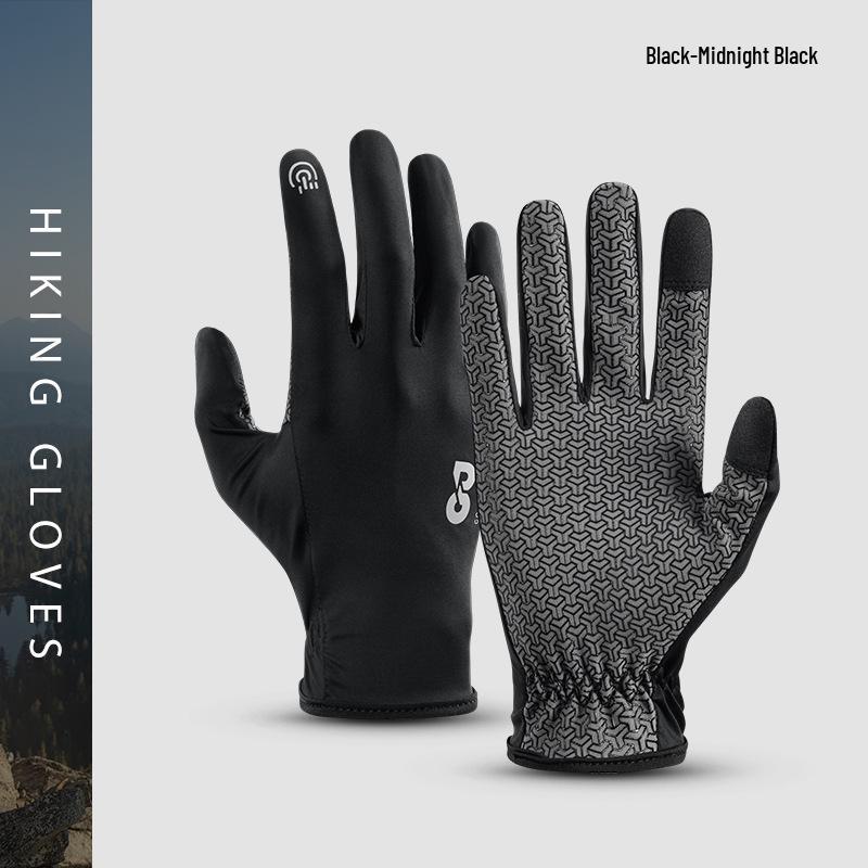 XG80 Sun Protection Ice Silk Hiking Gloves, Anti-Slip and Touchscreen Compatible for Men and Women