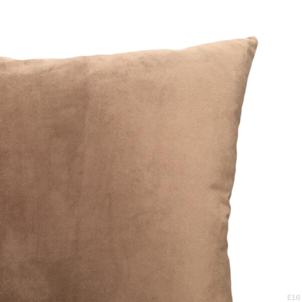 2 Pieces Velvet Solid Throw Case Decorative Cushion Decor for Living Room Couch Sofa Car 18 X