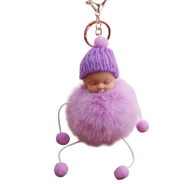 Phone Bag Car Ornament Keychain Cute Cartoon Sleeping Baby Plush Doll For Ladies Girls 8cm Purple Buy At A Low Prices On Joom E Commerce Platform