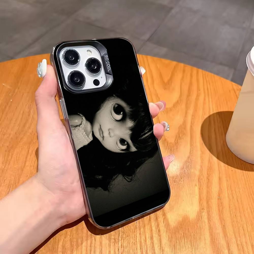 Adorable D-Doll B-BlytheS Phone Case For iPhone17,16,15,14,13,12,11,Pro,MAX White Matte Shockproof Cover