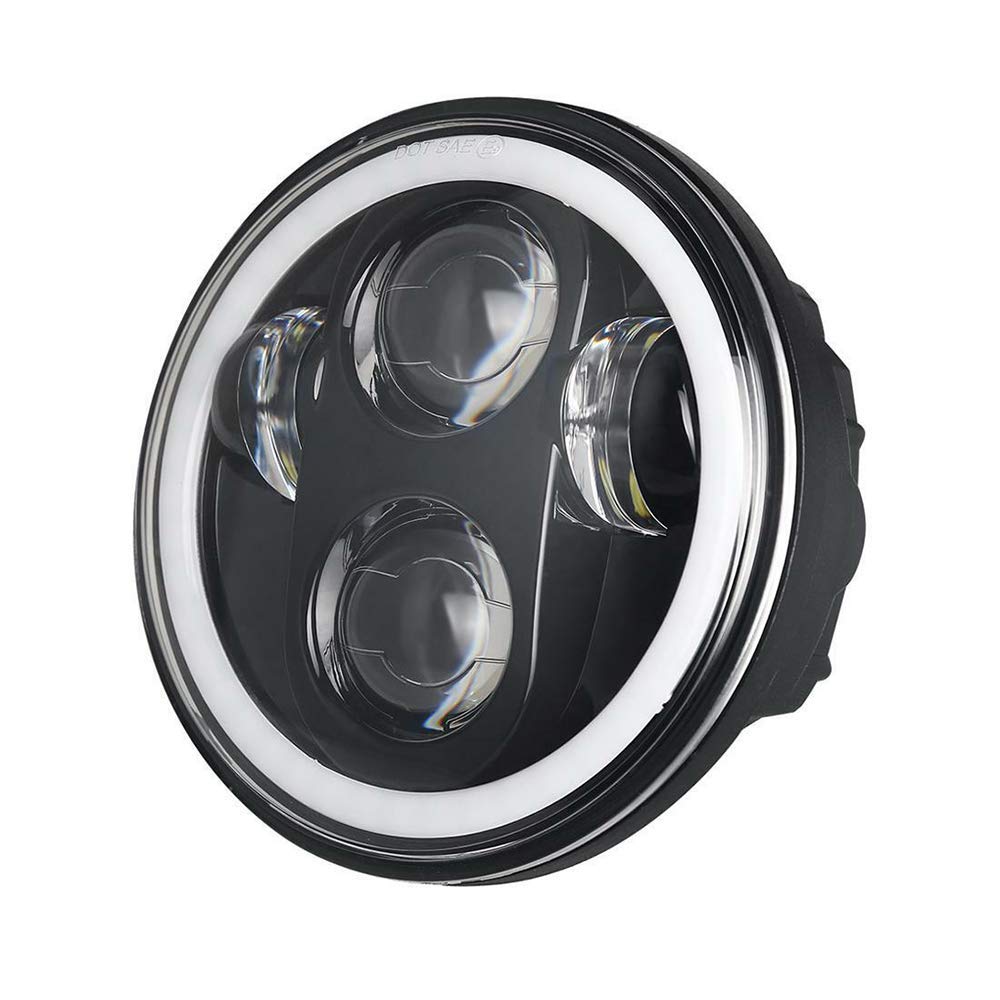 Sportster Scheinwerfer 5,75 Zoll LED Scheinwerfer mit Squid Ring, Tagfahrlicht und Blinkerfunktion,