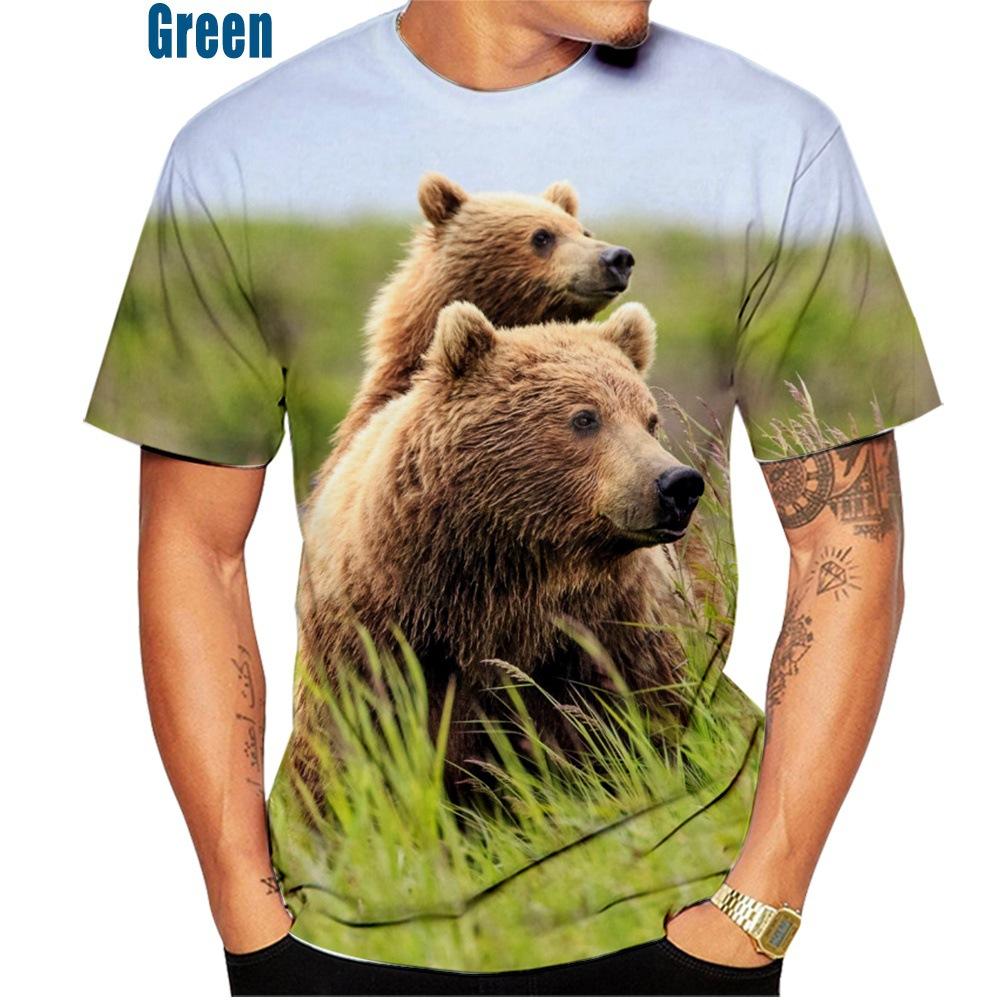 Футболка в стиле хип-хоп с 3D принтом «Медведь» — фото 10