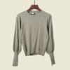 Japanese Style Lantern Sleeve Knitted Long Sleeve Foreign Trade Brand Fall and Winter Inner Wear Slimming Puff Sleeve Pullover Ins Base Top